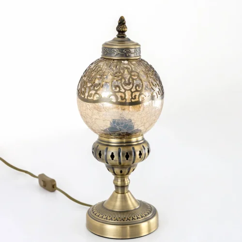 Настольная лампа Каир CL419813 Citilux янтарная 1 лампа, основание бронзовое металл в стиле восточный  фото 4